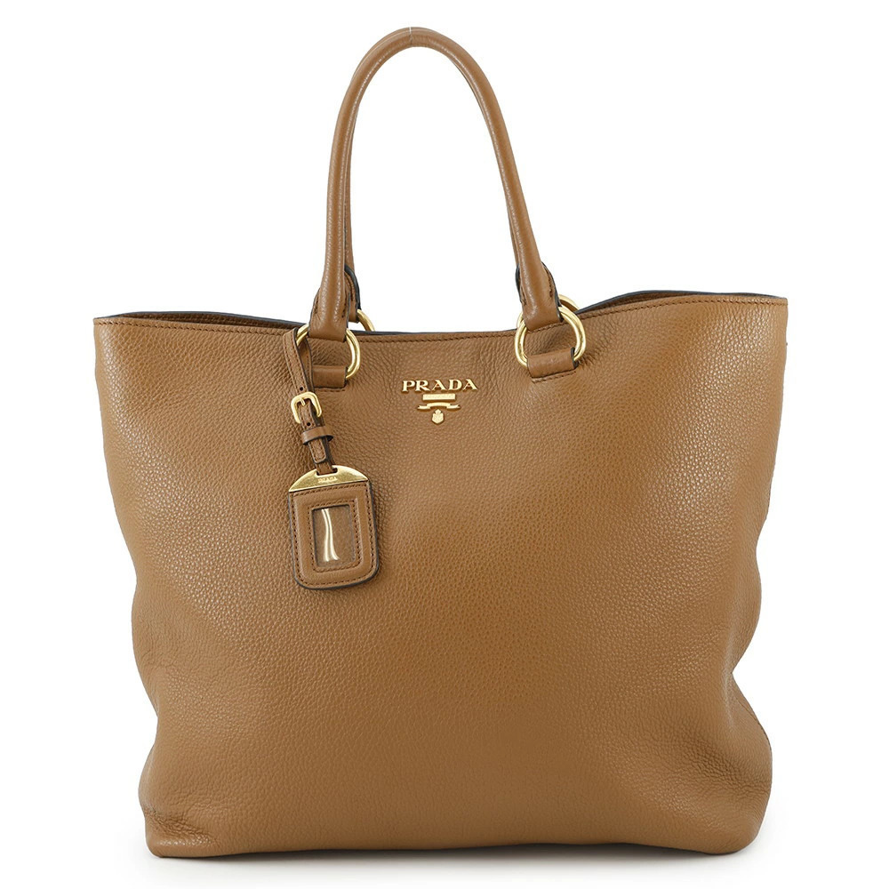 Prada Vitello Phoenix Leather Tote Bag Shoulder